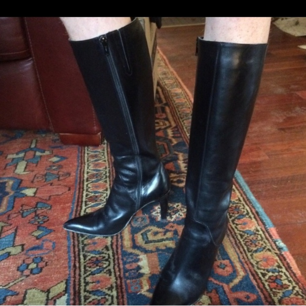 Via Spiga Stiletto Leather Heel Boots